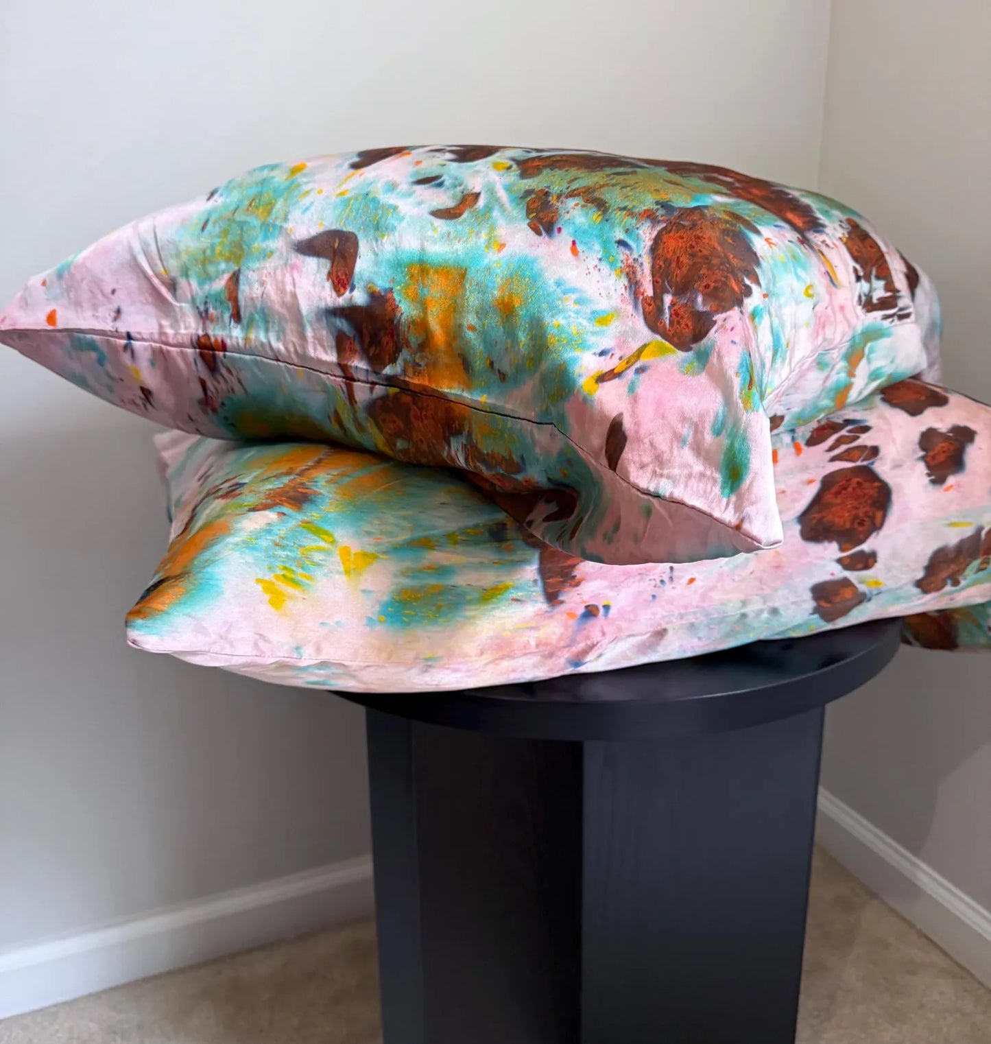 Hand Dyed Silk Pillowcase- Jasper