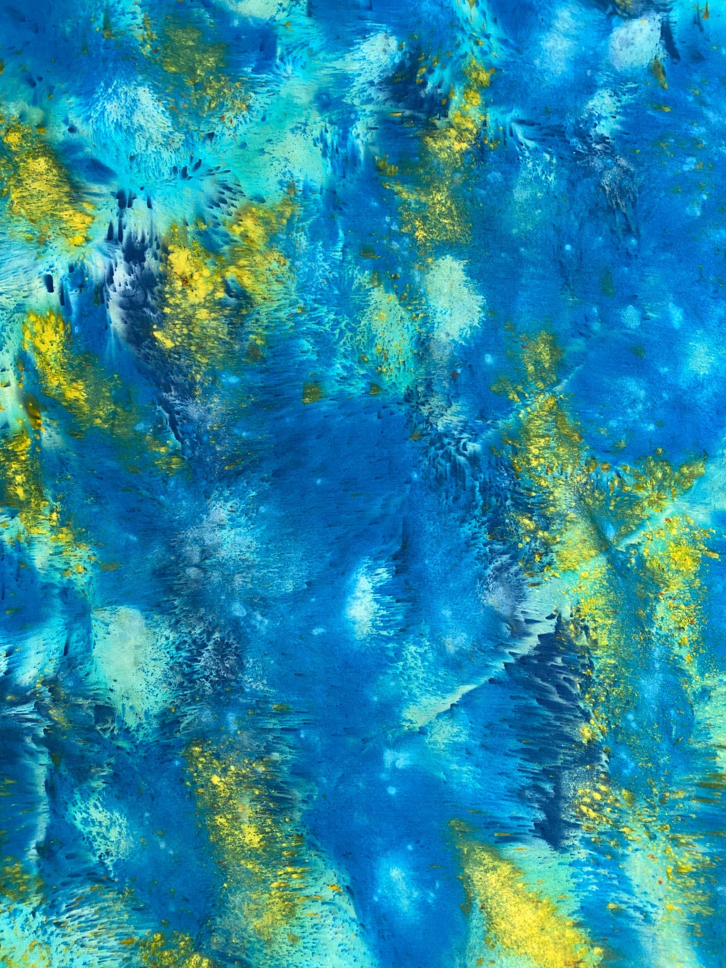 Hand Dyed Silk Crepe Scarf- Poseidon