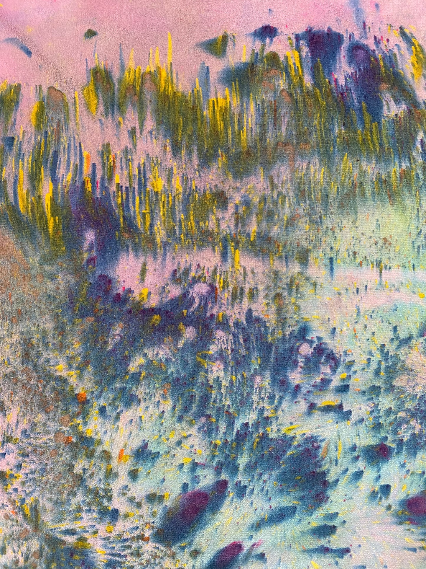 Hand Dyed Silk Crepe Scarf- Gardenia