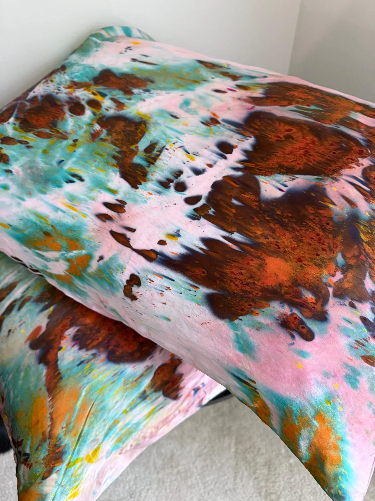 Hand Dyed Silk Pillowcase- Jasper