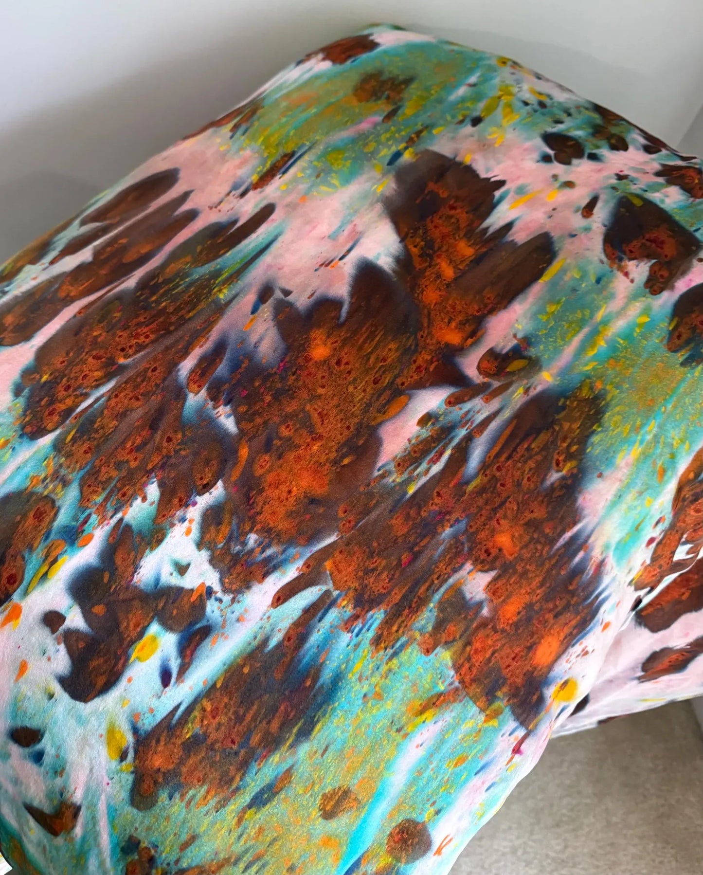 Hand Dyed Silk Pillowcase- Jasper